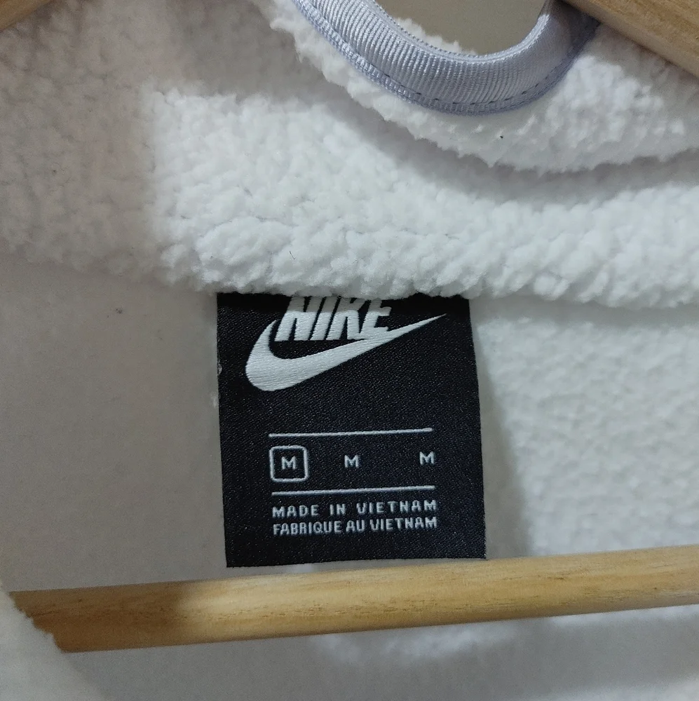 Nike Womens Sportswear Swoosh Sherpa Jacket‎ Full Zip White Size M DD9076 100